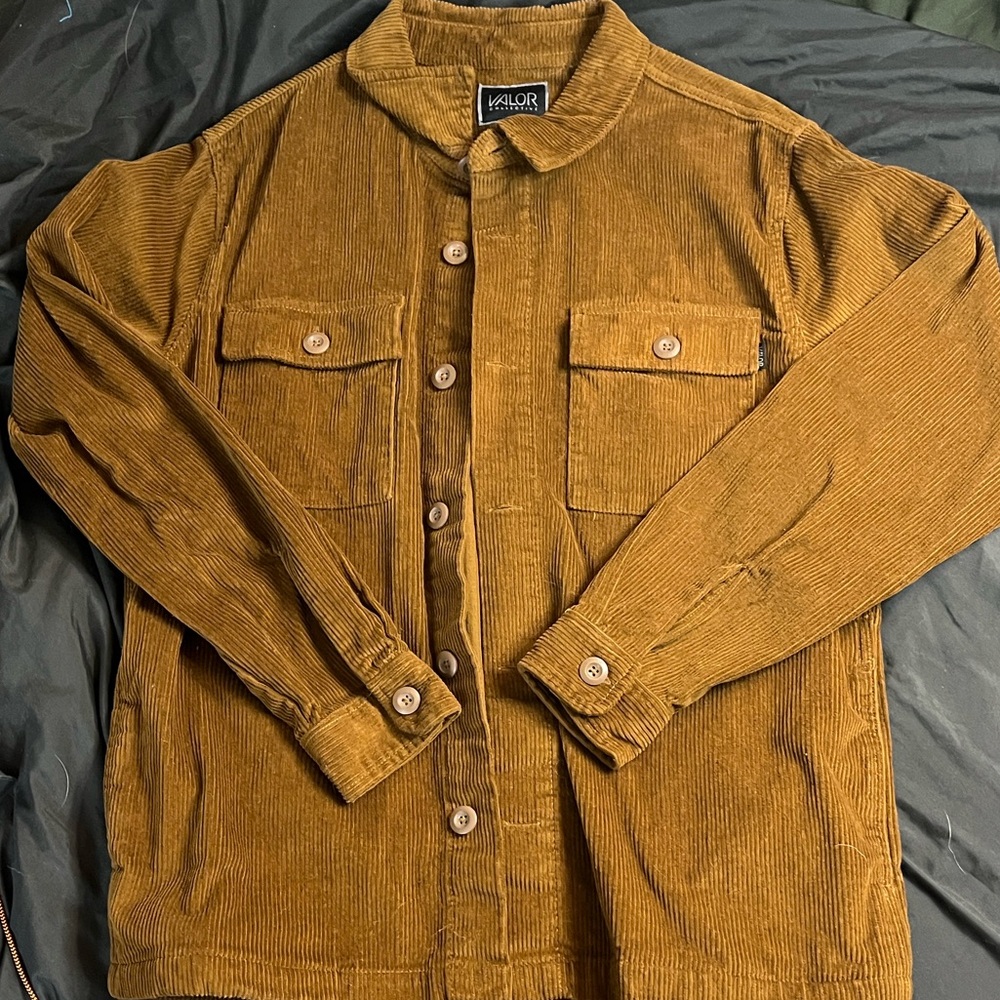 Valor Men's Brown Corduroy Shirt Jacket